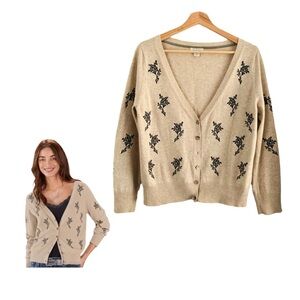 Sundance Cardigan Sweater Meadow Dreams Sweater Neutral Color Size Medium